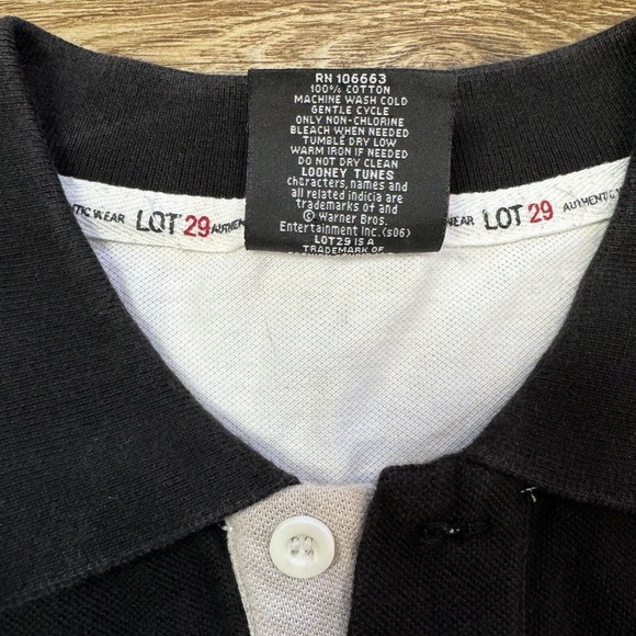 Vintage Lot 29 Looney Tunes Bugs Bunny Polo Shirt Stripe Size XL Britain UK Flag - Picture 9 of 9